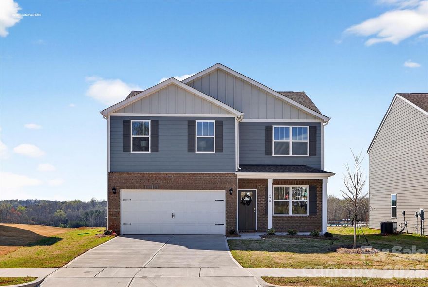 Beautiful and spacious 2 story 4 BR/2.5 BA home. Ready June/July Community with Pool Amenities. Kitchen overlooks dining area and family room. Soft close cabinets and stainless steel whirlpool appliances. Electric corner 50' fireplace in living room. Study/Office room downstairs for private workspace. Stairs with landing for easy walk up to 4 spacious bedrooms. Lots of closet storage throughout the home. Great size guest rooms. Large Primary suite. Walk-in shower, double vanity, and walk-in closet. Community with Pool and Tot Lot is surrounded by a beautiful tree line, home includes James Hardie board siding with vibrant colors, This home in an incredible value with all the benefits of new construction and a 10 yr. Home Warranty! Home Is Connected SMART Home package included has programmable thermostat, Z-Wave door lock and wireless switch, touchscreen control device, automation platform, video doorbell.