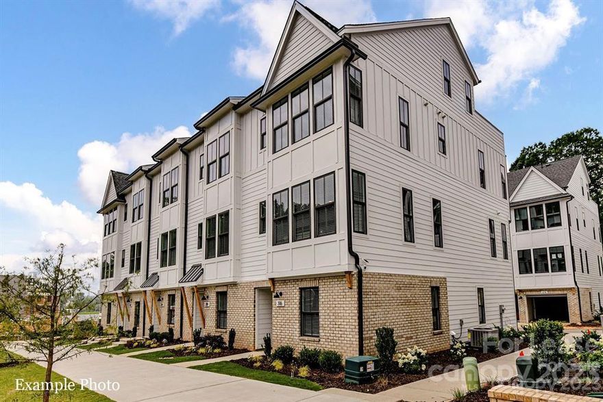 NEW TOWNHOME at 5West Terraces. 2.2 mile away Charlotte Uptown. It's very close to the Gold Line station. You can also take Gold Line to uptown.Located in the Heart of West End next to Savona Mill! Entertain Family & Friends or Spend Your "Work From Home Day" on Your Oversized, Private Rooftop Terrace! Craftsman Style Architecture and Upgraded Premium Features. You'll Love Coming Home and Parking in Your Own 2 Car Attached Garage w/ Garage Door Opener & Electric Car Outlet. Walk Upstairs and Enter the Open Concept Living w/ Dining Area, Kitchen and Great Room. Delight in Upgraded Features such as: 6" Hardwood Floors Throughout, 3 Oak Tread Staircases, Light Gray Cabinets, Quartz Countertops, Beveled Subway Tile Backsplash, Stainless Steel Appliances: Refrigerator, Range, Dishwasher, Microwave. Designer Options Include Built In Kitchen Trash Can, Frameless Shower Door in Owner's Bath. New fridge, washer & Dryer and more included! A huge HOA preserved area behind the property.