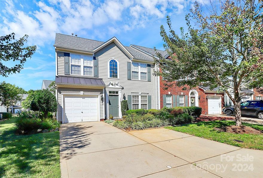Home Showings is now open.  Stunning End unit townhome with 1,877 sq ft of living space! Very Clean & Move in Ready! The enclosed back area offers privacy, while the one-car garage and open floor plan add convenience and style. The kitchen features ample cabinets, plenty of counter space, and a pantry for all your needs. Upstairs, you’ll find 3 spacious bedrooms, including a large primary suite with a tray ceiling and lots of natural light throughout the home. The laundry room is on the 2nd floor, and there’s no shortage of closet space. Washer/Dryer along with Refrigerator convey with property.  Convenient access to the community pool and perfectly located near the airport, downtown Charlotte, South End, and the historic district in Fort Mill. Don’t miss this rare opportunity!