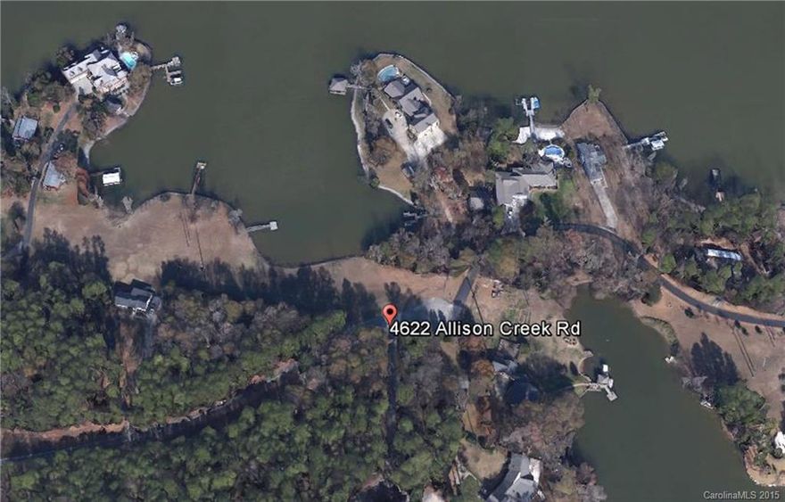 2.19 acres on Lake Wylie! Approximately 320 ft of lake frontage. Small vacation home on property with potential! Dock included. Located at the end of Allison Creek Rd with open water views! York address, Clover schools.