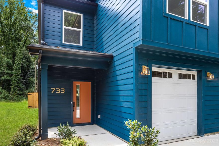 NEW CONSTRUCTION TOWNHOME in rapidly growing Druid Hills. Just down the street from Camp North End with easy access to I-77, NoDa and Uptown. End unit, so only one neighbor! Kitchen includes designer finishes with Luxury Vinyl Plank flooring, quartz countertops and stainless steel appliances. Open concept living area. Upstairs includes all 3 bedrooms with ample closet size, an additional full bathroom and the laundry room. Primary suite includes dual vanities, upgraded tile and TWO walk-in closets. Beautiful board and batten exterior with a durable fiber cement siding built to last. One car garage for parking and a fenced-in yard. Druid Hills Park improvements are currently underway in the neighborhood. Come and see today!