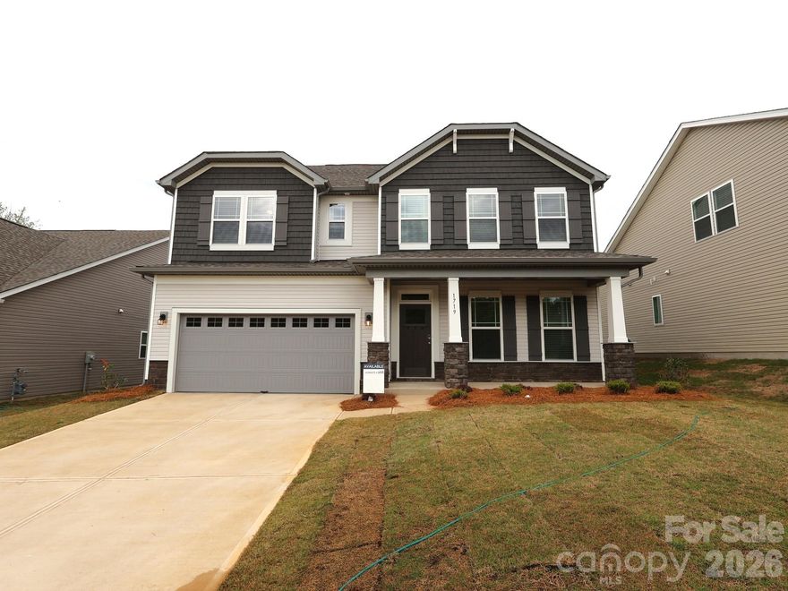 Welcome to the Savoy! This beautiful home is set to impress with modern features & elegance. Entering the home from the front covered porch, you are greeted with an inviting and homey foyer. Off to the side, you'll find a main level guest suite with its own private full bathroom. The home will open up when entering your main living area. The kitchen is equipped with stainless steel appliances, French door refrigerator, kitchen island and quartz counter tops. The breakfast area allows for sit down meals & extra space. Walk out the rear sliding glass door to your extended patio to enjoy entertaining or a morning coffee. The family room is spacious and open, allowing for a sectional as well as additional furniture. Throughout the main living areas is easily maintainable EVP flooring for easy cleaning as well as 2" faux wood blinds throughout the home. Upstairs you will find 2 additional bedrooms, a shared bathroom and the laundry room, complete with a washer and dryer. The spacious loft provides an additional area to entertain or relax. The Owner's suite is designed to maximize elegance and relaxation. The walk-in closet allows for maximum space for all your wardrobe needs. Finally, the en-suite is nothing short of spa-like. With a dual vanity, private toilet area & tiled shower. Boulder Ridge is located minutes from Crowder’s Mountain and has enhanced the surrounding landscape. The planned amenities have been designed to preserve the natural scenery as well as provide entertainment for every lifestyle. The natural walking trails highlight the natural beauty of the area and are also equipped with benches throughout for a quick rest or to enjoy nature. The community pool and cabana will be perfect for those hot summer days and features in pool sunbathing seating. The star of the amenities will be the disc golf course. This amenity is rarely seen throughout other communities and will provide a fun and unique experience for everyone. Welcome to your new home!