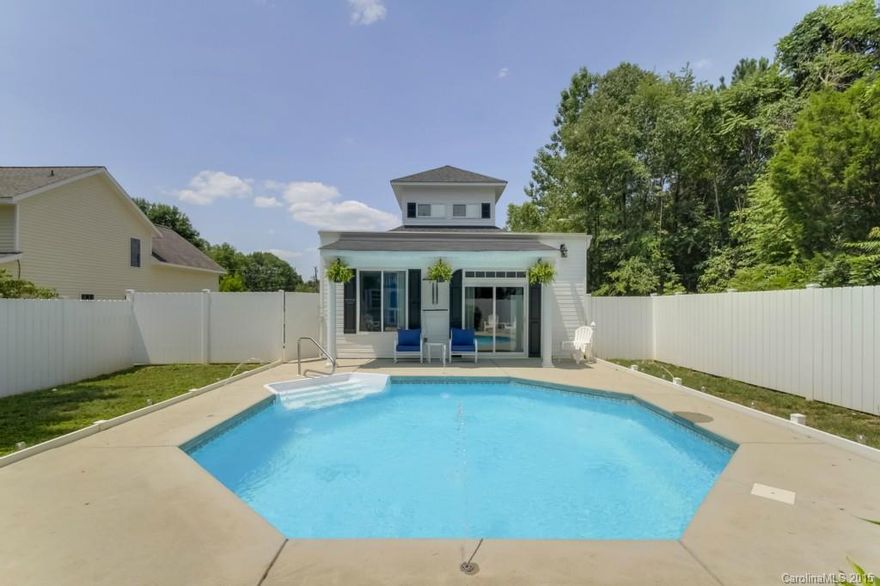 Totally custom 1003SF Fairy Tale of a home! In ground pool with fountain water features located in one of the thriving neighborhoods off Brawley School Road. Volume ceilings, slate floors, 2 full baths and an open master/studio concept. 2nd bedroom is a Cupola upstairs with a modern spiral staircase (great office space/ hobby room with views of Lake Norman. This is an unconventional gem meant to draw in a designer-oriented buyer who wants quality over quantity; a refreshing thought! Check media!