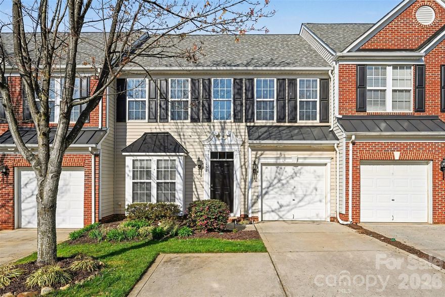 Move in ready townhome in Fairway Townes at Regent Park! This beautifully updated 3-bedroom, 2.5-bath home offers nearly 1,900 square feet and a layout that truly stands out. From the moment you walk in, you’ll notice the hardwood floor entry and spacious layout. Freshly painted with brand-new carpet throughout, this home is completely move-in ready. You’ll love all the natural light in the 2 story living room which flow seamlessly into the kitchen featuring plenty of cabinets, breakfast nook and gas stove. The spacious primary suite  features a trey ceiling, as well as huge walk in closet and garden tub with separate shower. Upstairs, you’ll find a versatile loft space along with two additional bedrooms, both with walk in closets, and a full bath. Additionally, there’s a huge storage closet upstairs. Step outside to your own private, fenced-in patio—an ideal space to relax, unwind, or host friends. The home also includes a one-car garage, driveway parking, This home also features a  whole house Puritonic water system! Perfectly located, just steps away from the neighborhood pool, and zoned for top-rated Fort Mill schools, this home offers both lifestyle and convenience. Just minutes major highways, as well as shopping, dining, and more. Homes with this space, layout, and value don’t come around often—don’t miss it!