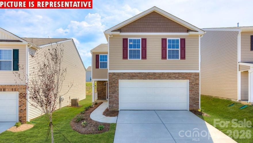 Spacious Aisle plan in our brand new community Cardinal Creek!! Our Home is Connected Package includes programable thermostat, Z-wave door locks and wireless switch, touchscreen control device, video doorbell. All the finishes you would expect in a new home including 9 foot ceilings on the first floor, LVP flooring throughout the first floor & so much more! The kitchen features white quartz countertops, white cabinets, tile backsplash, and stainless steel appliances including a gas range! COME HOME AND RELAX IN YOUR GORGEOUS BRAND NEW HOME!