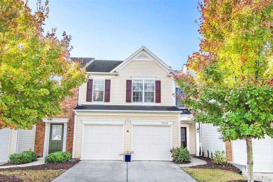 "Location, location, location! Impressive Townhome will Dazzle You! Modern fireplace, rich hardwoods, granite, SS appliance,high end carpet upstairs, open kitchen, and neutral grays. Spacious sunny master with huge walk-in closets. The Private over sized Patio backs to trees! Perfect location next to Blakeney Shopping Center and desirable schools. Enjoy neighborhood pool in the community, walking distance to the bustling shops, variety of dining establishments and regular live entertainment."