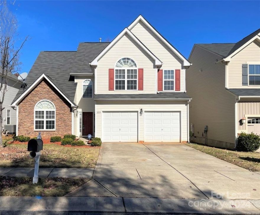 This spacious 4 bedroom, 2.5 bath home in Old Stone Crossing, Charlotte NC is just waiting for you to call it home! For your enjoyment, it has brand-new carpet just recently installed throughout. A two-story entranceway, an open living room with vaulted ceilings and a formal dining room featuring crown and chair rail molding welcome you home. The cozy sunken family room has a gas fireplace. The large, bright kitchen features black appliances and a breakfast nook. Four bedrooms are located on the second level, including the luxurious primary suite with vaulted ceilings, a dual vanity, garden tub and a walk-in closet!  Enjoy the great outdoors on your rear patio!  Shopping, dining, and entertainment are convenient with I-485 close by!