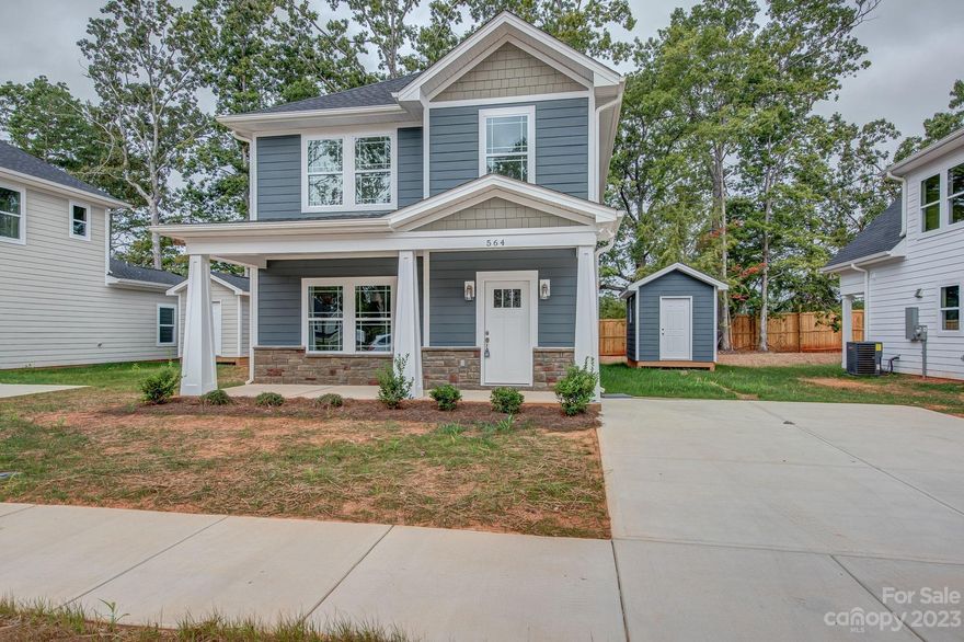 MASSIVE REDUCTIONS ON THESE HOMES! 2500.00 in seller paid closing costs. Welcome to Dixon Village, a newly built subdivision in North Belmont! This two-story turn of the century style home offers a traditional feel and many desirable features. Upon entering the home you’ll find a large living and dining room with an open window into the spacious kitchen making hosting an ease. The kitchen has a pantry, and towards the back, a separate laundry room. Also on the main level is the large primary bedroom and a full bathroom. Walking upstairs you’ll find three spacious bedrooms all sharing a second full bathroom. The luxury vinyl flooring, beautiful white quartz countertops in the kitchen and bathrooms, and the recessed lighting throughout make this home an absolute stunner.