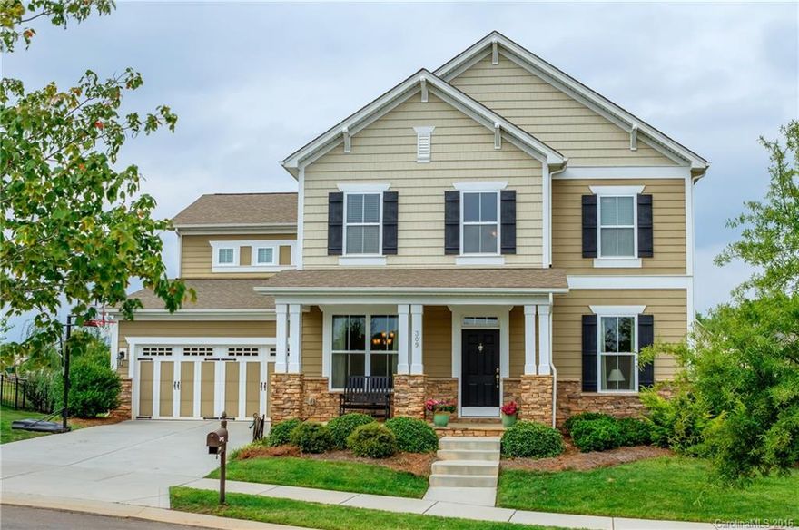 Immaculate 4 bedroom, 3 bath home w/front porch overlooking park-like setting. Gorgeous, open floorplan has formal areas + family room + guest suite/office on main. Hardwoods throughout main living areas.Large, gourmet kitchen has huge island with built-ins + counter seating,SS appliances, storage galore & casual
dining space! Large bonus room upstairs. Fenced yard, 2 car garage, short walk to Clubhouse w/24 hr Fitness Center, Playground, Pools, Rec Areas, Walking Trails, 18 seat Movie Theater!