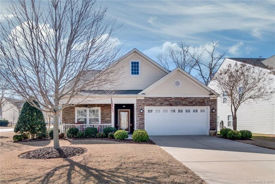 Experience the perfect balance of style, design & luxury with this 2BD/2BA  ranch home. Beautiful dark hardwoods flow throughout. Gourmet kitchen features island & serving bar, farm sink, granite counters, tile backsplash & SS gas appliances.  Formal dining w/ upgraded features & butler's pantry.  Sliding doors to covered lanai makes for easy outside entertaining, plus enjoy the fenced-in, sizeable rear yard w/ irrigation system.  Plenty of Upgrades throughout! Schedule your showing today!