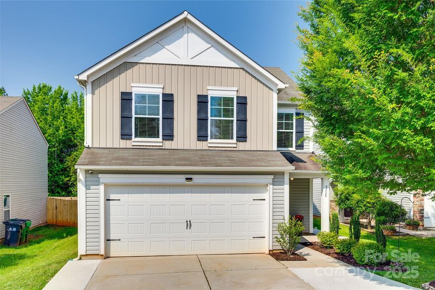Move-in ready in Gibbon Woods with fresh neutral colors and light-colored wide plank flooring is ready for you to unpack and relax! Open living, kitchen and dining area have tons of natural light with large windows and modern door hardware throughout adds a fresh touch. The kitchen features a large island with pendant lighting, a generous walk-in pantry, stainless appliances including a new refrigerator! There’s also a flex space on the main level perfect for a home office. The primary suite bathroom offers tile flooring, dual-sink vanity, soaking tub, and separate shower. Enjoy the outdoors with an extended patio, deck, and pergola—all within a flat, fenced backyard ideal for gatherings. Conveniently located and minutes away from the University area, Uptown & the airport. Refrigerator, washer & dryer convey with the home for added value.  Come discover it today!