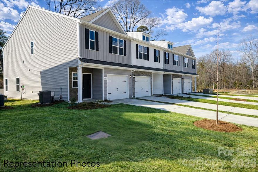 Limited Time Pricing! MOVE IN READY!Great Incentives being offered to buyers on this end unit! It is a beautifully designed 3 bedroom townhome with a thoughtful layout and upscale finishes included in the price. This is our popular Whitley plan AND features a large kitchen island that overlooks the main living, dining, and flexible space—perfect for entertaining and everyday living.  Homes feature timeless selections with soft grays, crisp whites, and natural wood tones throughout. Luxury vinyl plank flooring runs through the main living areas, all full bathrooms, and the laundry room for both style and durability. Upstairs, you’ll find spacious secondary bedrooms and a conveniently located laundry room, making daily routines effortless.   Each townhome includes a 16-foot privacy fence separating units, with potential HOA approval to extend fencing after purchase—allowing homeowners to create an even more private outdoor space. A perfect blend of modern design, transparency in pricing, and low-maintenance living—Abershire offers style, comfort, and value in a brand-new community. All of the homes are representation photos.