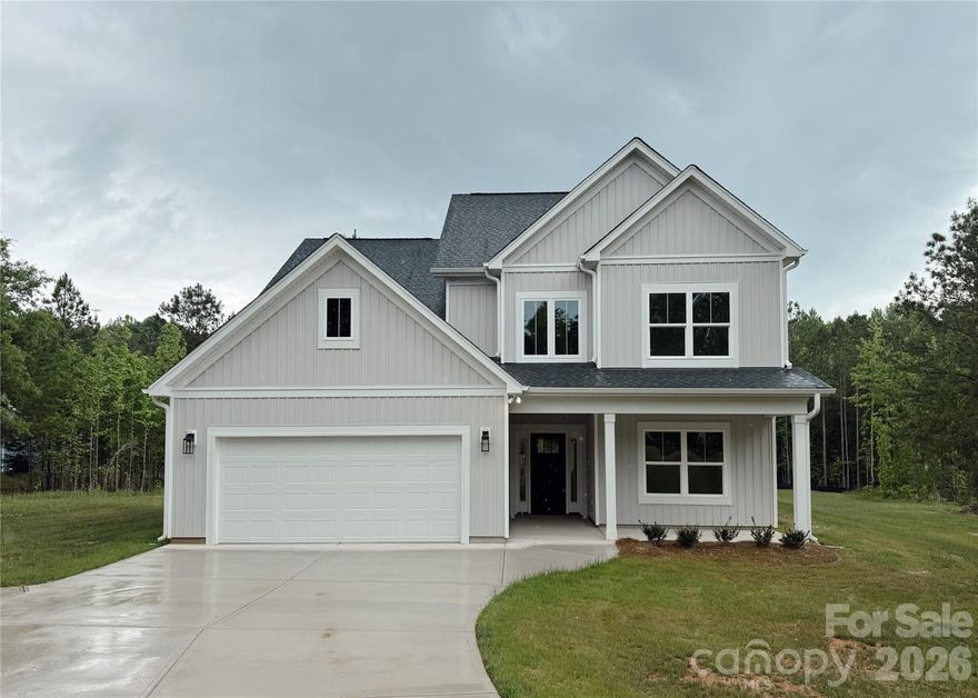 Discover the Charm of this Brand New 5 Bedroom, 4 full Bath, 2544 sqft. home that is available near Clover and York, offering a serene country ambiance on 1+ acre lot! This residence welcomes you with an open floor plan, showcasing granite countertops and shaker cabinets in the kitchen. Tankless gas hot water heater and high energy-efficient heat pump (14 seer rating). Comes pre-wired for easy access to Comporium's and AT&T's high-speed Internet. Step outside to unwind on the covered front and rear porches. The home also boasts a 2-car garage and attractive interior layout. Enjoy the cost-saving benefit of water from a private well, eliminating expensive water bills. no sewer bills to pay either!
