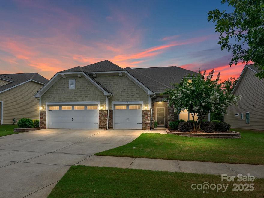 SEARCHING FOR A "GARLAND" Floor Plan in a GREAT LOCATION w/ PRIVATE LOT? You will LOVE the Convenience Walkable to the Amenities, Cabins, Lake, Postal Office & MORE! This Spacious 2475 SF One Level Open Concept Ranch Boasts of NO Carpet! Hardwood Floors-All Main Rms & Bedrooms! New Tile in Baths & Laundry!
Beautiful Landscaping w/Stone Edging Surrounds the Home! Fenced Yard! Screened Porch Views Tall Mature Trees. Expanded Paver Patio w/Built-in Gas Grill w/Storage & Island. Remote Awning over Patio. Freshly Painted Exterior! "Gourmet" Kit w/New Dbl Convection Ovens & Microwave. Gas Range, Tiled Backsplash, Granite Cntrs, & Large Island w/Pendant Lighting. Wonderful Primary Bdrm w/Tray Ceiling, Fan, Walk-in Closet w/Dbl Hung Racks, Vented Closet Door & Vent added in Closet. Primary Bath w/Pocket door, 2 Separate Vanities. Great Rm w/ Fan & New Built-in Cabinets w/Soft Close & Walnut Shelf. Guest Bdrms w/Fans. Laundry w/Utility Sink & Cabinets Added. Tankless W/H. 2 Pull down Attics!