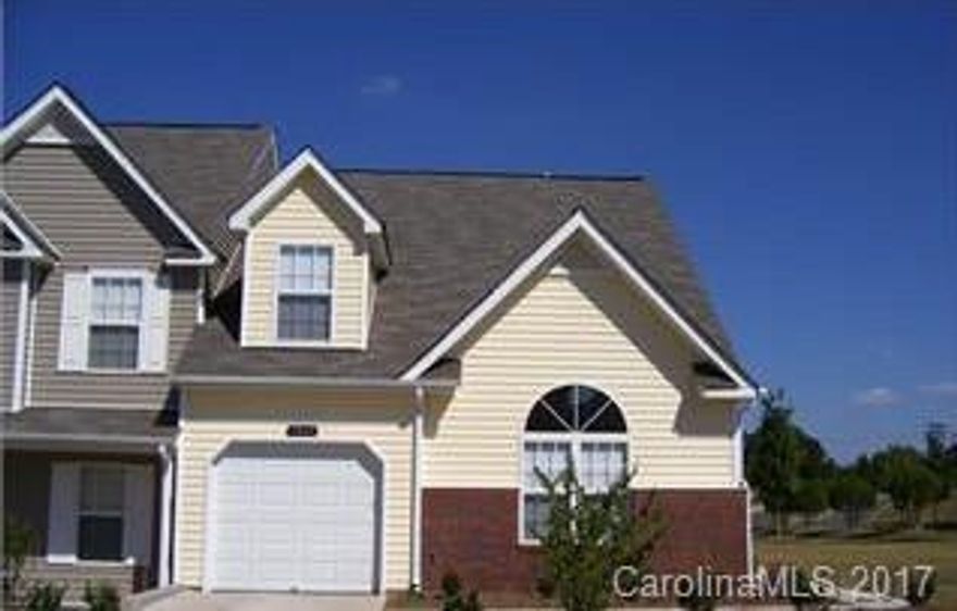 HANOVER PLACE! Established community.Wonderful 2 story townhome  END UNIT at front of community!  2 bed w large loft , master suite on main , open floor plan , eat in kitchen, 42' cabinets , convection oven , large loft area , 2.5 baths. Attached garage , patio , close to 485 and Ballantyne area, Indian Land schools!Lawn care included and community pool!  Large unit!! 1600+ sq feet! HOA includes lawncare , exterior maintenance , pool & clubhouse , & playground. Easy commuter location!