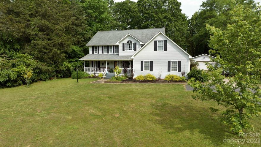 Welcome home to this beautiful country home! You'll love living on this 1.46 acre lot with beautiful landscaping including apple, peach, pear & persimmon trees! Not only is there a 2-car attached garage, there is also a 2-car oversized detached garage as well! Relax on the front porch or the back deck and watch the deer! The backyard is even fenced as well! The interior features a great open floorplan that is perfect for entertaining as well as a ton of space including an office and a bonus room! Not only are there low county taxes and no HOA, you get the benefit of living the country life while still being close to shopping, dining and other modern conveniences.