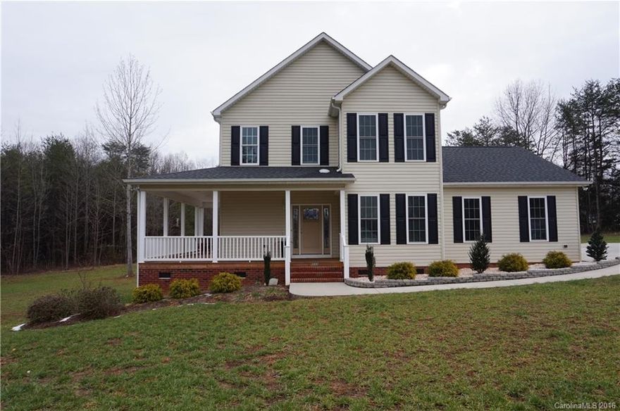 This is it!!! Beautiful like new home with 3 bedrooms 2.5 bathrooms and bonus room on 3.80acres! Wonderful floor plan with master on main level!  Lovely kitchen with plenty of cabinet space.  Gorgeous master bathroom with tile shower! This is  must see home!!!