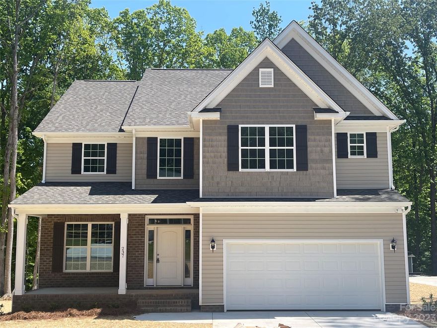 Fabulous floor plan! New construction featuring 4 bedrooms, 2.5 baths. Open and airy design! Beautiful kitchen with large island, subway tile back splash, granite counter tops and butler's pantry. Kitchen is open to family room. separate dining area plus a half bath down and main living area has laminate flooring. Upstairs is the Primary bedroom with 2 walk in closets and tray ceiling. Nice size bath with granite counter tops, garden tub and separate shower. 3 additional bedrooms, full bath and laundry room. large lot, 2 car garage and deck. Builder appliance package includes dishwasher, stove and microwave.