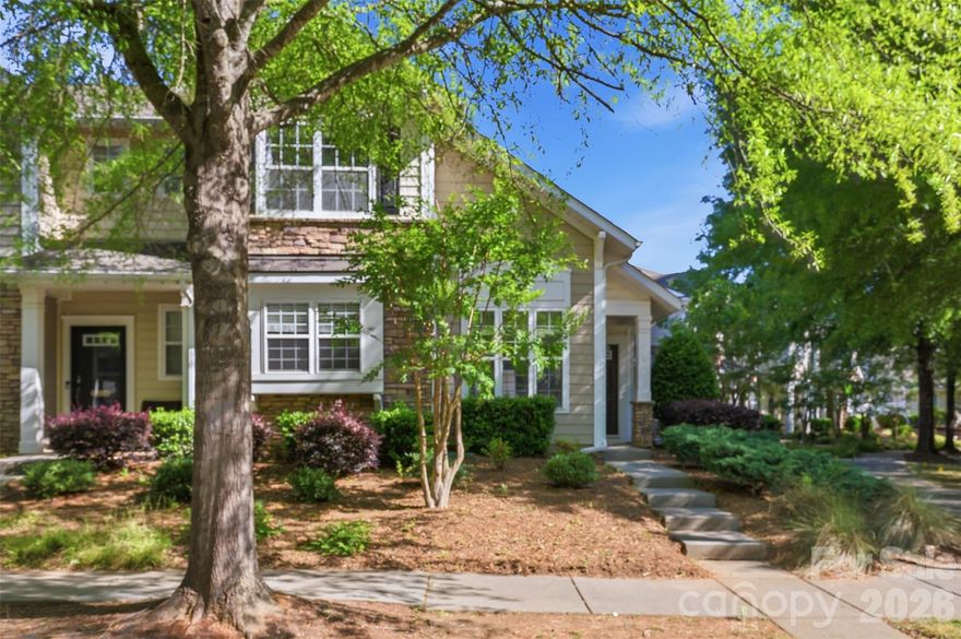 Easy, elevated living is yours in this beautifully updated townhome located in the desirable and popular Cureton community. With walkable access to shopping, dining, and daily conveniences, along with community pool access, this home offers the perfect blend of lifestyle and location.

Inside, you’ll find a thoughtfully refreshed interior featuring modern finishes, updated flooring, new windows, and a stunning kitchen with spacious cabinets and quartz countertops (all 2023). The open layout is both functional and inviting, ideal for everyday living and entertaining alike.

2024/2025 improvements include a brand new roof, hot water heater, and privacy fence in the backyard—perfect for your outdoor enjoyment.

The main-level primary suite with full bath provides added flexibility and convenience, while a detached one-car garage offers valuable storage and parking.

Turnkey and meticulously cared for, this home is ready for its next owner to enjoy!