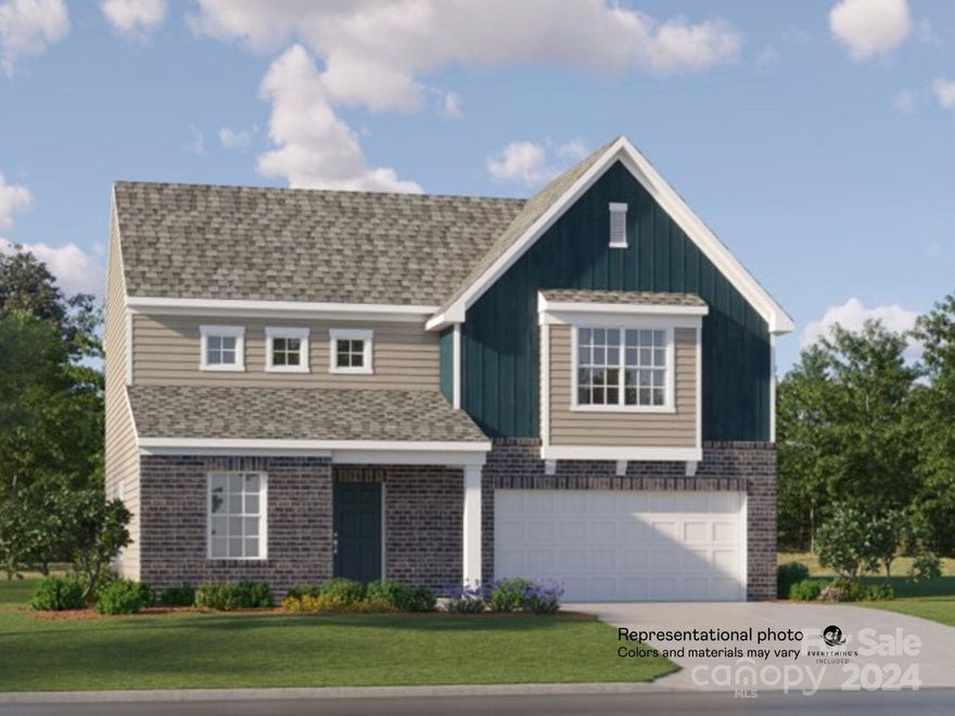 Brand new community in a peaceful setting. The Blake offers an open floorplan with a large Great Room, flex room, and Kitchen with quartz countertops, single bowl sink in kitchen, gas range and subway tile backsplash. The main level has vinyl plank floors. Enjoy a large loft, laundry and bedrooms with large closets on the upper floor. Walk-in shower and dual vanity in the primary bedroom. Don't miss the opportunity to live in this beautiful community with easy access to Rock Hill and only 30 miles from Charlotte.