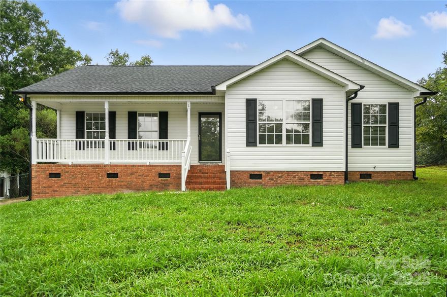 This home has so much to offer 3 bedrooms, 2 baths, over an acre lot with no HOA! Spacious family room with a gas fireplace.  Covered front porch with a large fenced back yard. Recently replaced HVAC and Roof in 2024. Kitchen was updated in 2024 with new flooring and new appliances. Seller offering 5,000 allowance toward closing cost or property updates with acceptable offer. House has a well and septic system. Located in a fantastic area, just minutes from I-77. Property Being Sold As-Is.