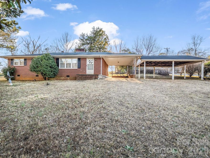 Looking for a 3BD/1.5BA home conveniently located to beautiful downtown Forest City? Spacious living room and dining area, kitchen features all appliances, ample cabinets, and easy access to the carport. Primary bedroom has it's own full bath/shower only. Half bath is located in the hall. House sits on 1.16 acres with an attached single carport, a detached double carport, out building, and muscadines to enjoy. Near shopping, restaurants, and major highways. Schedule your appointment today!