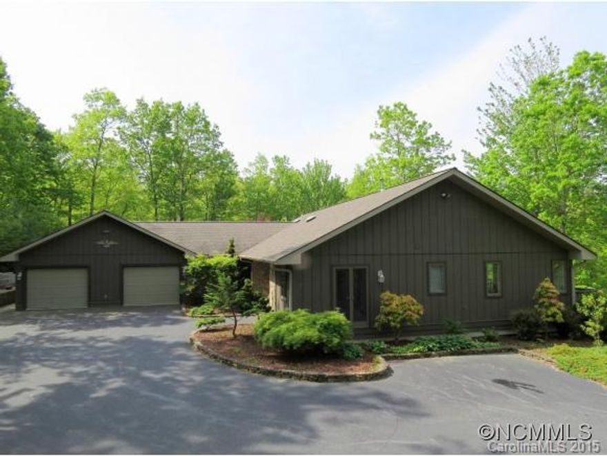 Whats not to love about this special home-one level living in a beautiful private setting and lovely Blue Ridge Parkway view! House was lovingly built by a couple who was seeking low maintenance living. Open floor plan that is split so all parties can enjoy their privacy. Almost every room has a view with a tremendous deck accessible from several areas. Bright light and roomy eat-in kitchen, with stainless steel appliances. 15 minutes to downtown