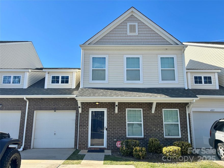 Welcome to 435 Battery Circle, nestled in a gated community in the highly sought-after Clover School District. This charming home offers three bedrooms and 2.5 bathrooms, with the convenience of the primary bedroom located on the main floor. The kitchen is thoughtfully designed with stainless steel appliances, perfect for preparing meals and entertaining. Additional features include a one-car garage and a private patio, ideal for outdoor relaxation. Conveniently located near shopping, dining, and entertainment options, this home offers both comfort and accessibility. While it does require light cosmetic updates, it presents an excellent opportunity to personalize the space and make it your own. Don't miss out on this incredible value in a prime location!