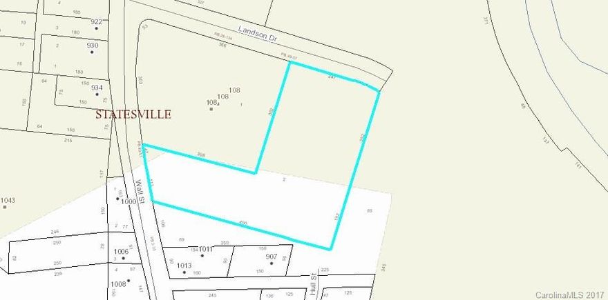 Great location, partially cleared commercial site approx. 3.49 acre tract. City water and sewer available. Intersection already developed w Hotel, C-store and Restaurant. Conveniently located just off I-77 exit 49B. Two potential ingress and egress- one off Wall St. and one off Landson Drive.

Just minutes West of I-77, off Hwy 70 E. Garner Bagnal Blvd.
I-77 visibility.