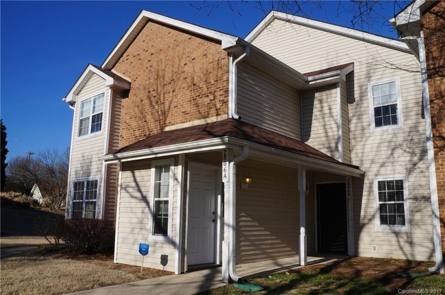 MOVE IN READY!!! IMMACULATE INTERIOR WITH FRESH PAINT, NEW CARPET, FLOORING & TILE. MASTER SUITE HAS A PRIVATE BATH & HUGE WALK IN CLOSET. LARGE SECOND BEDROOM ALSO HAS PRIVATE BATH ACCESS & LOTS OF CLOSET SPACE. KITCHEN HAS A BUILT IN MICROWAVE & BREAKFAST AREA. SEPARATE DINING AREA AS WELL AS COZY FIREPLACE IN LIVING ROOM. FULL SIZE LAUNDRY LOCATION & OUTSIDE STORAGE ROOM. HUGE COVERED PATIO & SHORT WALK TO POOL. EASY ACCESS TO I-485, I-77.
CLOSE TO SHOPPING,RESTAURANTS & ENTERTAINMENT.