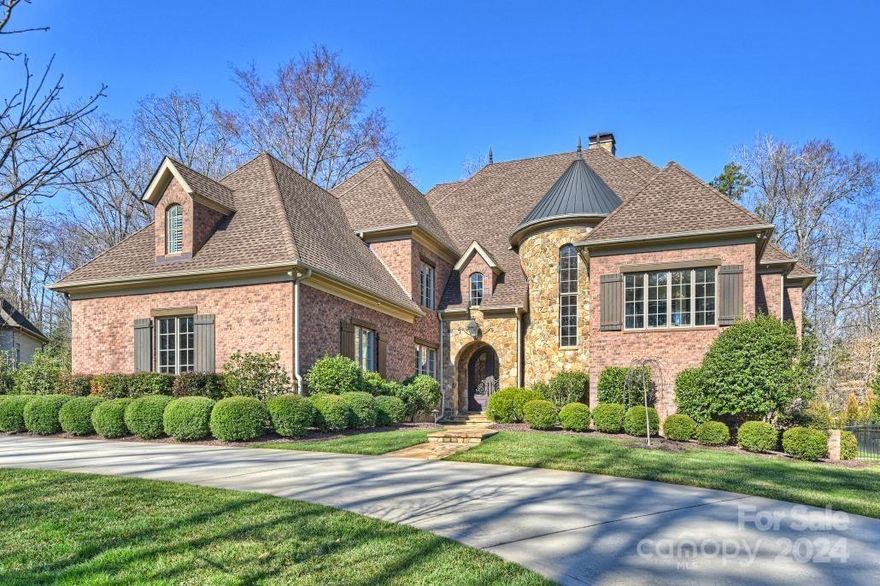 Skyecroft…One of the most prestigious gated communities in the Weddington area. Breathtaking newly renovated full brick home. European inspired luxury estate resides on .70 acres. Elegant open floorplan, hardwood floors, coffered ceilings and custom built-ins. Spacious gourmet kitchen boasts oversized island, Viking double ovens and beautiful scullery. Spiral staircase leads to spacious upper level primary suite featuring marble vanities, gorgeous spa-like wet room with free standing tub, dual shower heads and body sprays. Stunning oversized closet hosts crystal chandelier, island and w/d. Additional four large bedrooms, three baths and walk-in closets. Secondary primary ensuite on main. Walk-out basement includes theatre, recreation room w/bar and office/workout. Beautifully landscaped resort-like backyard highlights heated pool/hot tub, built-in grill, firepit and private pond. 3-Car garage, full home water filtration system, encapsulated crawl and private well for irrigation.