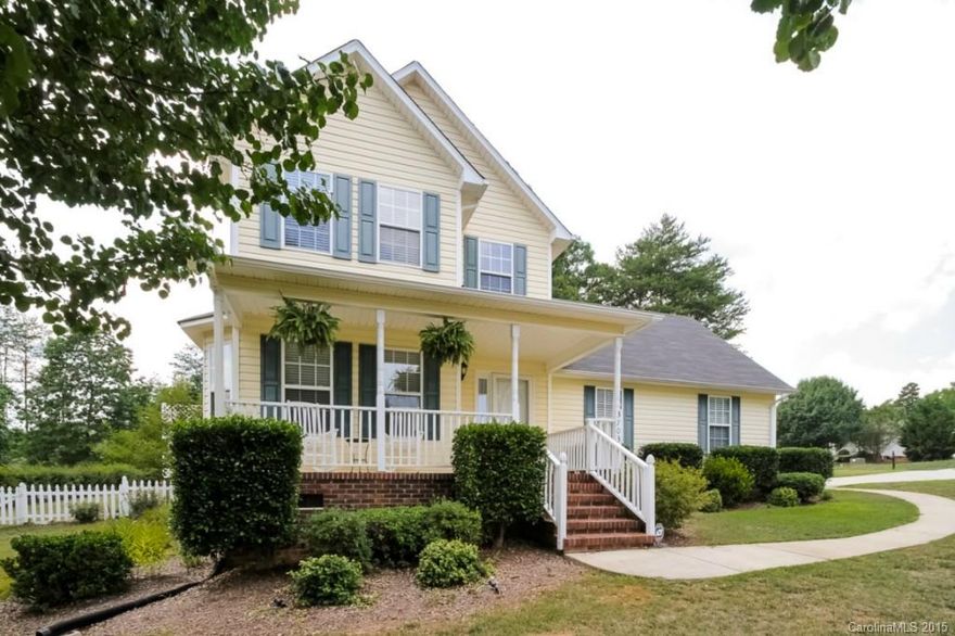 Such an adorable home! You will love the covered rocking chair front porch. Open kitchen & living room area for entertaining with eat-in bar/kitchen. Large dining room or could make a nice den or office space. Large fenced backyard w/outdoor block patio area to relax. Privacy too w/wooded area to the side yard.  Minutes from  new Highway 16 for an easy commute to Charlotte, or just drive a few miles down the street to go on Lake Norman.  Low Lincoln County Taxes. One Year Home Warranty Included!