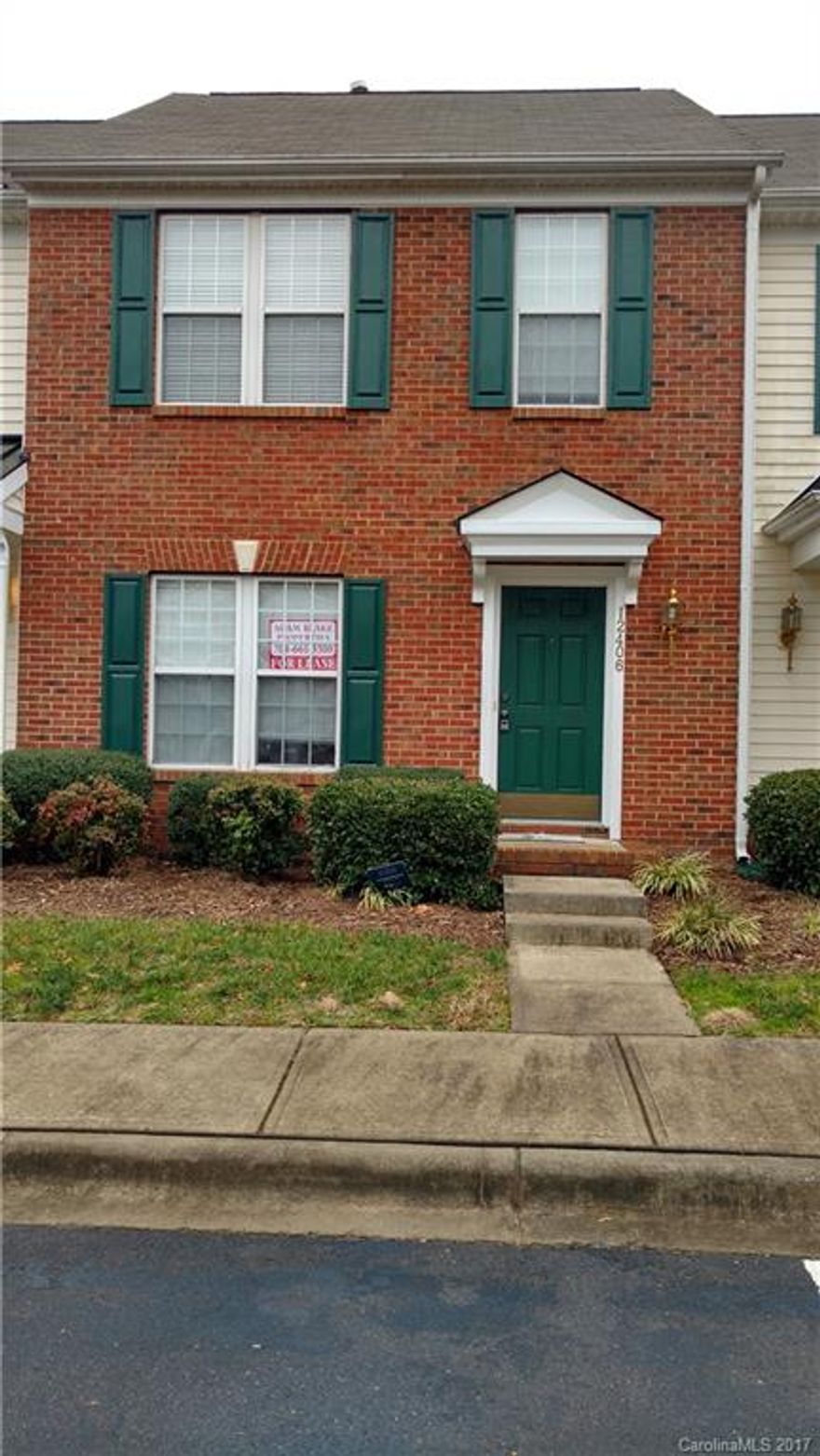 Spacious townhome in popular Steele Creek area. Hardwoods on first floor.  Master bedroom has large walk in closet and double sink bathroom. Second bedroom and bathroom are upstairs.  Private patio with storage room. Convenient to shopping, schools, restaurants