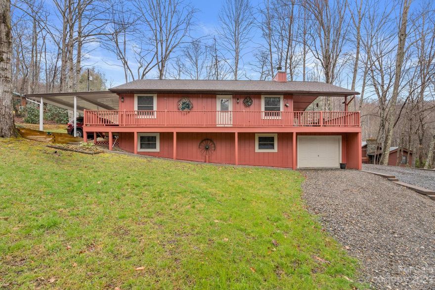 Motivated seller!! Come home to this cozy gem in the woods! Freshly painted throughout, new flooring in most of the home, updated bathroom upstairs, new vanity in the downstairs bathroom, new fixtures and kitchen with beautiful quartz countertops. Recently installed a new mini split system upstairs, retaining wall along the lower drive and had a new roof added in 2022. Sit outside on the covered porch and listen to nature or roast marshmallows by the fire. Great for permanent residence, vacation home or short-term rental!