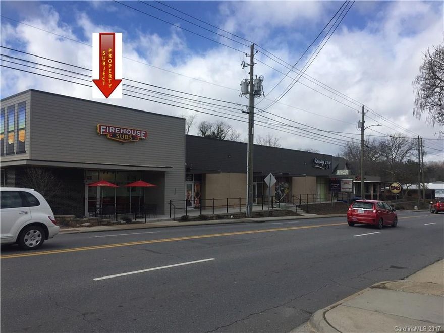 Now Available to Sublet on Prominent and Busy Merrimon Avenue, 354 Merrimon Avenue Firehouse Subs.  This 2,200 sf building can be sublet at $25/sf NNN.  Other anchor tenants include Sports Clips and Massage Envy.  Center is located next to Moe's Southwest Grill.