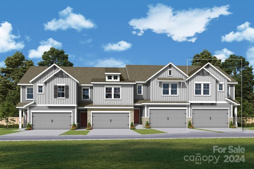 Welcome to the Mecklenburg. This stunning end-unit townhome boasts a modern and functional design, perfect for those seeking a luxurious lifestyle nestled in the heart of Waxhaw. Enjoy making memories in the open and bright kitchen, featuring Frost cabinets paired with Carrara Mist quartz countertops overlooking an open family room with ample windows and natural light. Wood treads on the stairway lead to generous sized bedrooms plus a loft perfect for entertaining or family movie nights! Unwind on your covered porch and enjoy the convenience of side-by-side two-car garage as well. Situated near vibrant downtown Waxhaw, this townhome offers easy access to a variety of shops, restaurants, and entertainment options. You'll also enjoy close proximity to parks, green spaces, and excellent schools.
