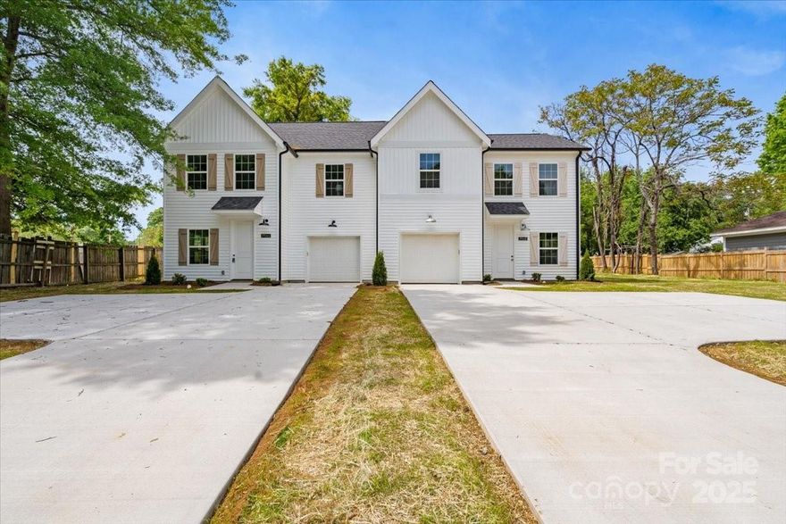 New Construction Duplex Just 3 Minutes from the FUSE District! Welcome to 1914 White Street, Gastonia NC — a beautifully built new construction duplex.  2 units, each with 3-bedroom, 2.5-bath and an attached garage, located just minutes from the vibrant FUSE District. This modern, low-maintenance home features an open-concept layout, LVP flooring, & a stylish kitchen with granite countertops & SS appliances. The light-filled living area is perfect for entertaining, & the spacious primary suite includes a walk-in closet & private bath. Highlights include: Attached garage for secure parking & storage. Energy-efficient construction. Upstairs laundry for added convenience. No HOA fees.  Easy access to CaroMont Health Park, local restaurants, breweries, & events, plus easy access to I-85 for quick commutes to Charlotte, Belmont, & beyond. Move-in ready—schedule your private showing today!