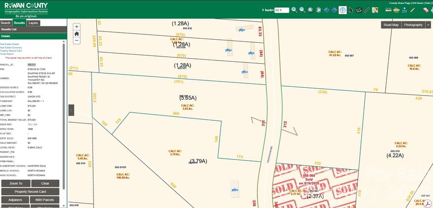 Opportunity knocks on Wildwood Road! This 5.65-acre wooded tract offers a rare chance to secure a sizable piece of land in a desirable Rowan County corridor, conveniently located just off Bringle Ferry Road. The parcel is uniquely split by Wildwood Road, providing acreage on both sides offering flexibility in how the land is ultimately used or developed. The property is currently in a natural, wooded state and will require clearing, giving the right buyer a true blank canvas to shape the land to their vision. A perc test is scheduled, and while soil conditions present some uncertainty, the potential here is undeniable!