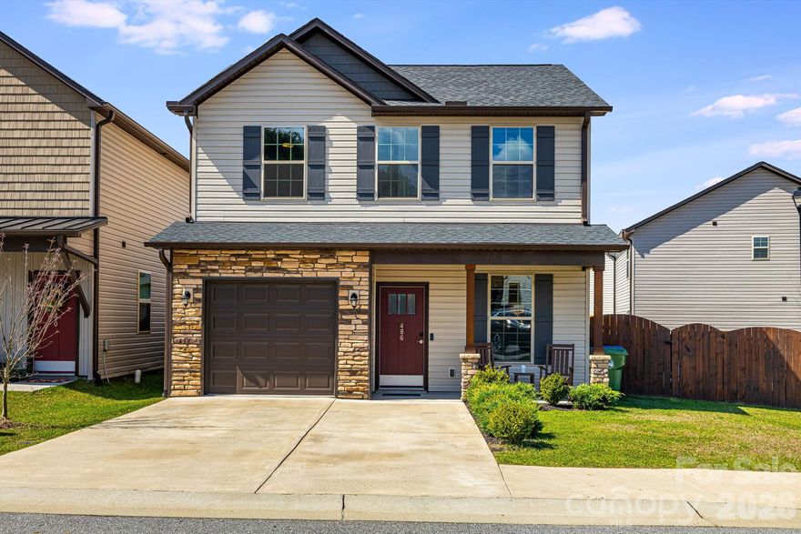 Welcome home ~ this well-maintained home is ready for the next owner to move right in! Refrigerator, washer, and dryer are all included so it will making moving into this home a breeze. Abundant natural light throughout the home; spacious bedrooms and large closets; primary bathroom features a nice soaking tub and dual vanity. The property is equipped with a Ring security system/camera. Back yard is fully fenced and has several raised garden beds. Enjoy the mountain views while entertaining on the large back deck or enjoy a quiet evening relaxing on the covered front porch. Patio furniture is negotiable. And don't forget to enjoy the magnificent mountain views along the community trail!