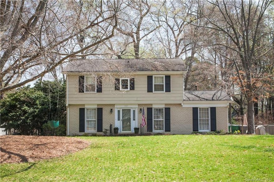 This 3br/2.5 bath home is move in ready! Beautiful hardwoods throughout, neutral paint, masonry fireplace, updated baths and tons of natural light make it very desirable. You will love the outdoor living! Large cul-de-sac lot on a quiet street. Beautiful screen porch and HUGE wrap around stamped concrete patio overlook fully fenced backyard with fire pit and beautiful trees for the hammocks. Close to Southpark mall, parks, dining, highways, etc. This home is a MUST SEE and will not last long!