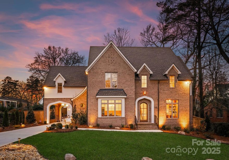 Located on a quiet 1/3-acre lot in Charlotte’s desirable Cotswold neighborhood, this stunning THR Builders new construction offers 5 beds, 5.5 baths, & a luxurious main-floor primary suite. Designed for elegance & functionality, the open-concept layout is perfect for entertaining, featuring a chef’s kitchen with a Sub-Zero fridge, Butler’s Pantry, & working pantry. A nano accordion door opens to a screened porch with a fireplace & built-in gas heater, seamlessly blending indoor & outdoor living. Enjoy an outdoor kitchen, flat backyard, upgraded landscape lighting, & an in-ground sprinkler system. The living & bonus rooms boast built-in surround sound, plus a 160” theatre screen stays. Custom Visual Comfort lighting, Hunter Douglas remote blinds, two tankless Rinnai water heaters, new gutter guards, & a porte-cochere add to the luxury. Washer/dryer hookups in the primary closet & upstairs laundry. Located in the Myers Park school district, this home was appraised in December—a must-see!