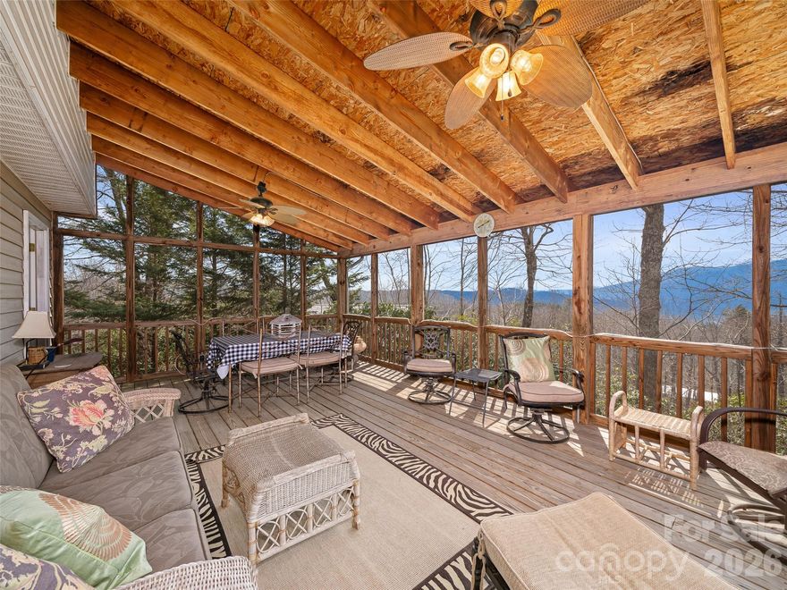 Looking for the perfect mountain home? You may have just found it! This 3-bedroom, 2-bath property offers an ideal blend of stunning mountain views and everyday convenience, located just a short distance to doctors’ offices and shopping. Situated on an easy-to-maintain lot, this home provides the beauty of mountain living without the upkeep. Enjoy peaceful evenings on the screened porch, relaxing to the sounds of nature while taking in star-filled skies, or start your mornings in the bright and inviting breakfast area. Designed for comfortable living, this home captures the true essence of mountain charm. Whether you're searching for a full-time residence or a relaxing getaway, this property delivers the best of both worlds—serenity, scenery, and convenience—all in one beautiful setting. Plenty of room for the dogs to run in the fenced back yard.  Home is coming fully furnished! It's a must see!