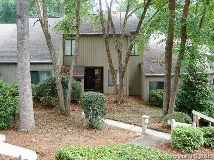 Move right into this bright & spacious condo in the highly desirable neighborhood of River Hills! Lovely wooded setting, walk right out your back door to the Bluffs Pool. Tile entry. Soaring 2 story Great Room w/fireplace. Front room can be used as Den/Office and there is a handy pass-thru from the Kitchen. Good cabinet/ counter space. Formal Dining w/ sliders to patio. Master Suite has private bath & dressing area w/huge closets. Two nice-sized secondary bedrooms. Award winning Clover Schools!