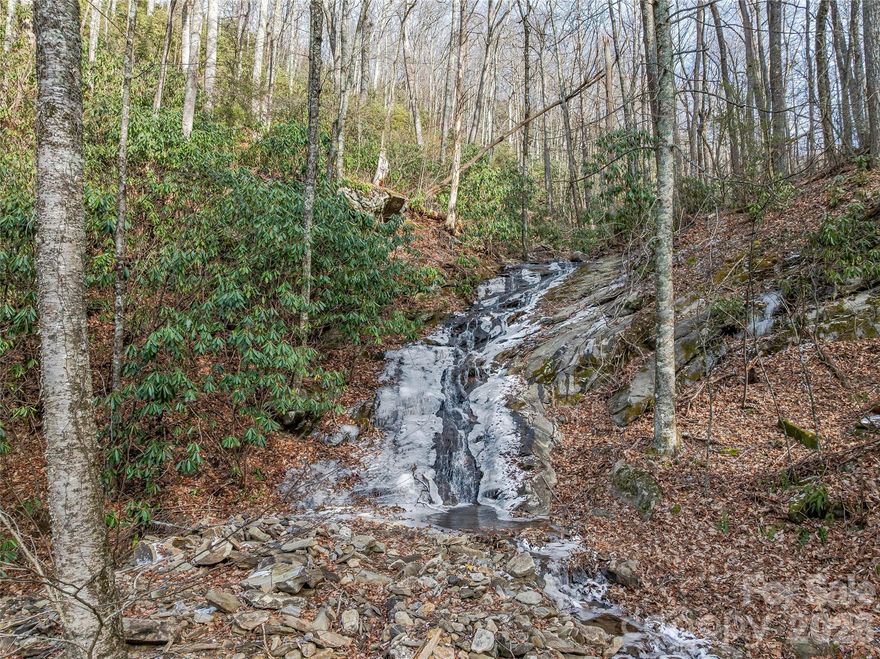 Waterfall view on a private buildable lot close to Asheville and Black Mountain! Gentle topography and multiple build sites create an ideal canvas for a custom mountain estate. Whether you envision a private retreat or a full-time residence, this exceptional parcel inspires a deep sense of wonder and invites a lifestyle fully immersed in nature. A striking waterfall near the entrance and natural creeks flowing through the property offer a unique opportunity to design around the sound and movement of water. Roads and driveways are already graded, saving significant time and development cost. Two separate entrances allow for easy subdivision or a thoughtfully planned estate layout with guest quarters or additional structures. Previously perked for septic. Just 10 minutes to Swannanoa and Black Mountain’s restaurants, breweries, and daily conveniences, and 20 minutes to downtown Asheville. Seclusion, beauty, and mountain serenity without sacrifice.