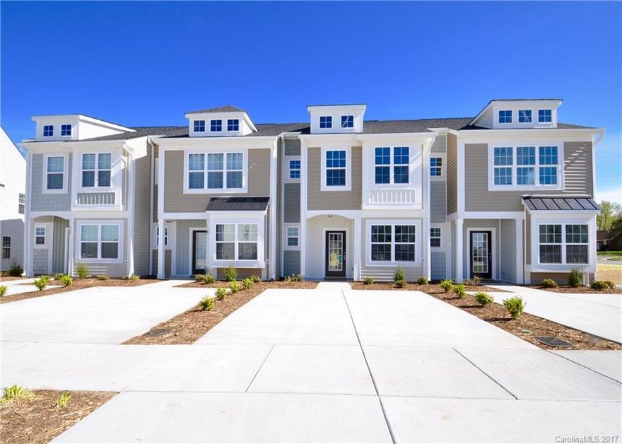 CHARMING New Construction Blair Floor Plan Middle Unit BASEMENT Townhome in Concord's BEAUTIFUL NEW Development, Settler's Landing! Includes engineered hardwoods on entire main floor, granite, crown molding, tall ceilings throughout, home warranty, etc.! INCREDIBLE location close to Charlotte Speedway, Concord Mills, & I-85! The QUALITY of these homes is unbeatable for the price! Pictures on this listing are of the model home, but this unit does not come furnished. These homes are selling fast!