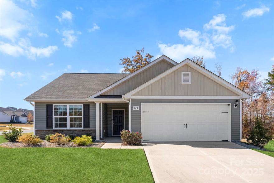 Welcome home to 223 Frank Burns Way!  A beautiful corner-lot residence in the sought-after Beason Creek community of Kings Mountain. This modern home combines everyday comfort with convenience, positioned just steps away from the neighborhood amenities that make this area so desirable.

Inside, you’ll find a light-filled open layout designed for today’s lifestyle. The spacious living area flows effortlessly into the modern kitchen, perfect for gatherings, meal prep, and entertaining. All the bedrooms are thoughtfully arranged for privacy and functionality, with the primary suite offering a relaxing retreat after a long day.

Enjoy the benefits of a prime corner lot, giving you extra yard space and an open feel, ideal for outdoor living, gardening, or simply enjoying the Carolina sunshine. The home also includes an attached two-car garage and a private driveway for added convenience.

Located near the neighborhood amenities, this home blends small-town charm with modern ease. Plus, you’re only minutes from shopping, dining, and major highways, making daily life and weekend adventures a breeze.

Whether you’re a first-time buyer or looking to upgrade, this homes offers the perfect mix of style, space, and location.

Schedule your tour today and discover why this corner-lot gem stands out in Beason Creek!