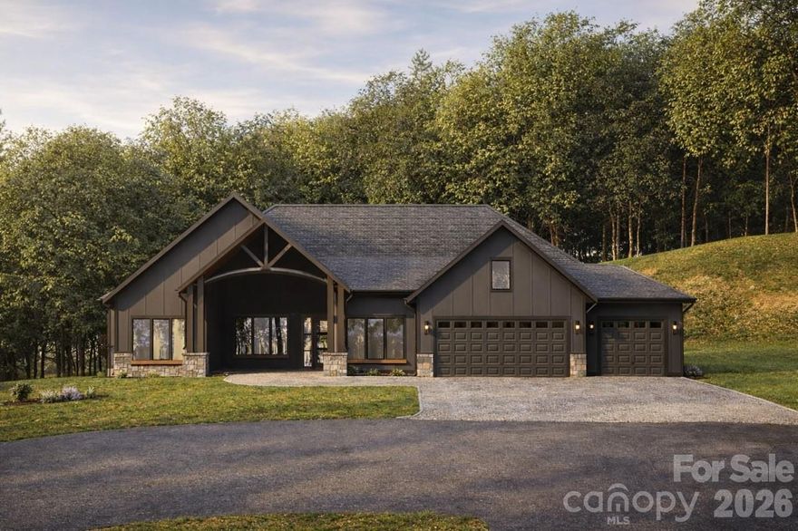 Unwind and enjoy this modern 3-bedroom, 3.5-bath home nestled in the gated community of Horse Shoe Cove. Designed for comfort and entertaining, the open-concept layout connects the chef’s kitchen, great room, and dining area seamlessly. The expansive island features a large sink and elegant waterfall granite, while top-of-the-line Thermador Energy Star appliances add both style and efficiency. The spacious walk-in pantry includes a beverage refrigerator and ice maker—both premium upgrades.
The luxurious primary bath showcases an oversized free standing tub and a walk-in shower with multiple shower heads for a spa-like retreat. Every bathroom features heated tile floors for added comfort. Step out to the screened porch with its built-in grilling station and beverage fridge, or relax in the private hot tub overlooking the beautifully landscaped premium lot.
 The three-car garage boasts an epoxy-coated floor and contemporary doors that complete the sleek, polished aesthetic. Perfectly situated among the rolling hills between Hendersonville, Brevard, and Asheville, Horse Shoe Cove offers an ideal blend of privacy, luxury, and convenience.