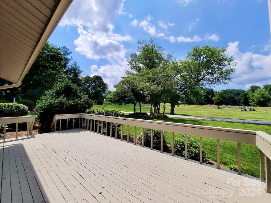BACKUPS REQUESTED! 
Move quickly on this serene condo with great golf course views from great room and master, w/decks to enjoy the views!  Great Room w/gas fireplace, wall of windows, vaulted ceiling, so spacious and inviting.  Eat-in kitchen w/tons of cabinets, master bedroom suite w/walk-in shower and its own deck for private coffee in the morning.  
Guest bedroom and bath upstairs for privacy, w/their own deck too!  2 car carport, 8 x 10 storage unit w/shelving. Unit may be leased, no pets, prefer to sell furnished, 15 minutes to airport, Brevard, and Hendersonville, Pisgah National Forest, 25 minutes to Asheville.  Enjoy the life in Etowah while so close to all the mountains has to offer!