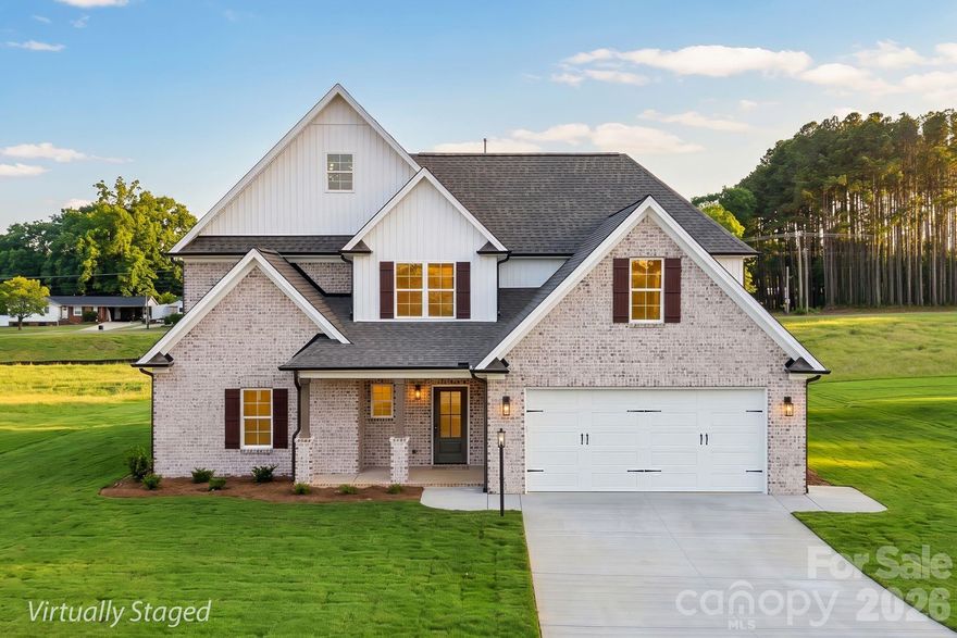 Berrier Farms is now offering $10,000 in closing costs or upgrades! The Stratford offers SUPERIOR CONSTRUCTION w ALL BRICK exterior featuring sleek MOODY accents and designer brick columns! Custom shutters, front door w premium hardware & coach lights create exceptional curb appeal. DESIGNER INTERIORS showcase hardwood flooring flowing through foyer, family room, & dining area. Painted wainscoting in the dining room adds elegance; board & batten Fireplace w floating mantle anchors the family room. Custom built-ins complete the main level; KITCHEN features premium countertops, custom cabinetry, custom backsplash, & stainless steel appliances. LUXURIOUS BATHS include custom vanities, premium tile throughout, and spa-inspired showers w designer tile. Primary suite features custom vanity lighting & ceiling fan. Covered back porch w outdoor fan & coach lighting, & quality finishes throughout. Low HOA, Friedberg/Oak Grove Schools.