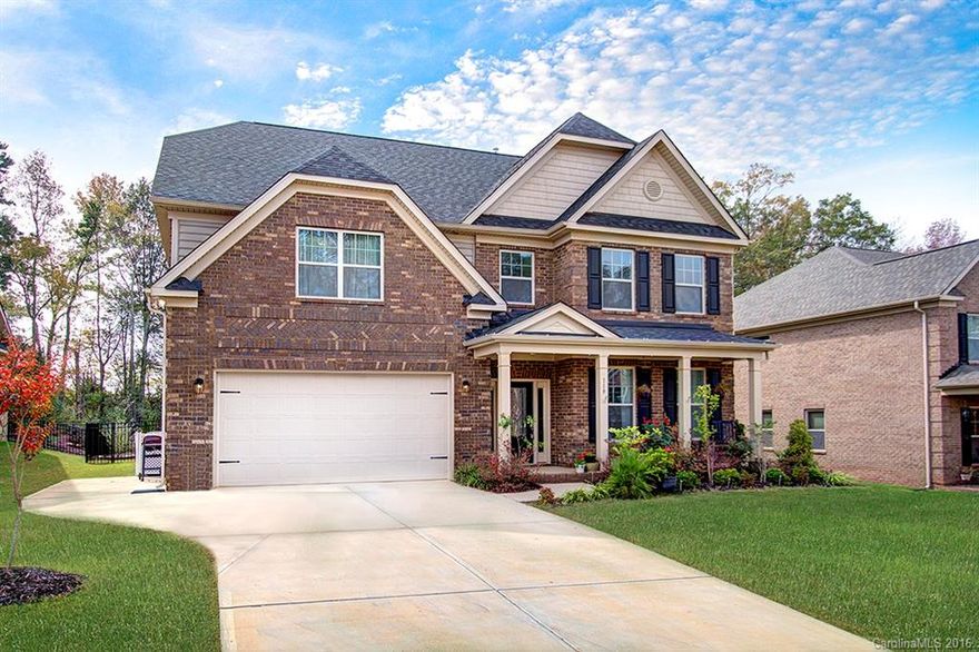 Over 4,200sf,4 sided brick home on a large level fenced lot w/lush landscaping that backs up to 25'natural buffer area.Formal living w/French drs for office.Large open foyer to formal dining/Butler's Pantry/Walk-in Pantry/42" Espresso cabinets/Kitchen Island/Granite thru-out,SST appliances,Coffered ceiling in family.2nd Fl w/ Owner's, 2 add'l bed, large loft.3rd Fl features 2 beds/bath/additional loft.Versatile floorplan only one of its kind in neighborhood w/ 3rd floor! House is now vacant.